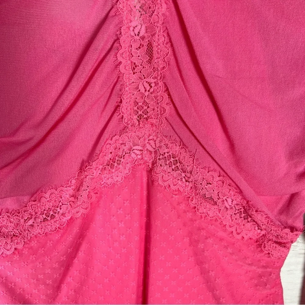 Free People Intimately Forever Young Pink Valentine’s Day Bodysuit Sz M NWT $68